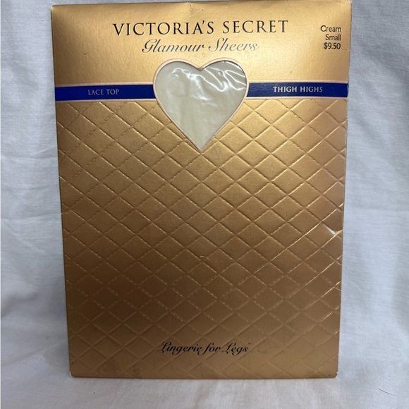Victoria's Secret Glamour Sheers Lace Top Thigh Highs in Tan - Picture 1 of 5
